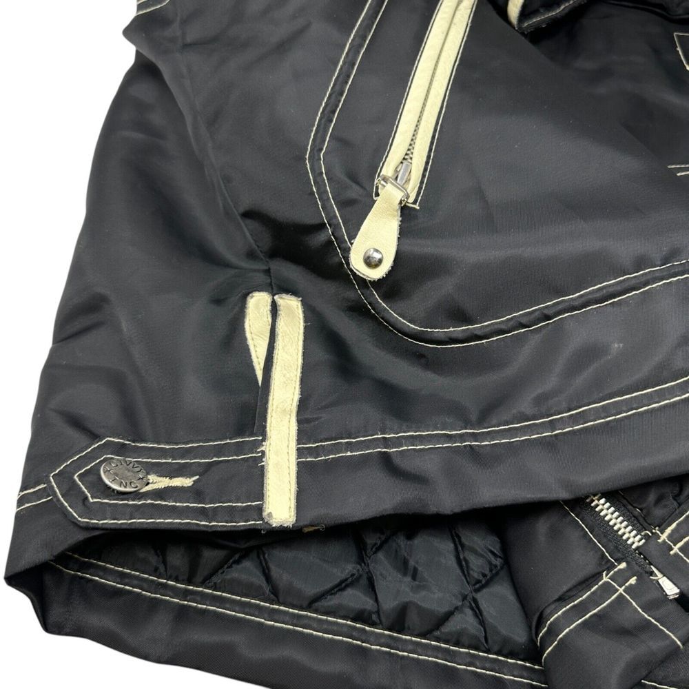 Roadmaster Civvy Motorcycle Co. Rare Black Biker Jacket Quilted‎ Lining Size 2 - Picture 5 of 16